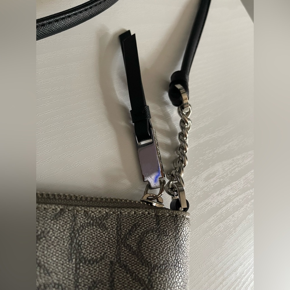 Calvin Klein Monogram Crossbody Bag Black & Gray Logo Shoulder Bag - Picture 3 of 12